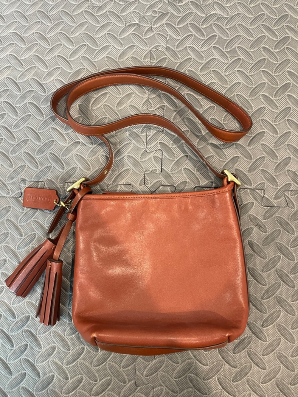 Coach Leather Crossbody Bag in Rust - Picture 2 of 6